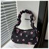 Underarm bag Women's bag Small floral messenger bag New niche versatile messenger bag Folded shoulder bag