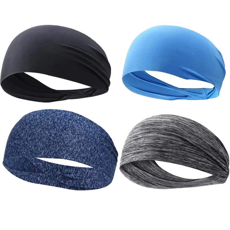 1-8PC sweatband for men women elastic sport hairbands head band yoga headbands headwear headwrap sports workout hair accessories