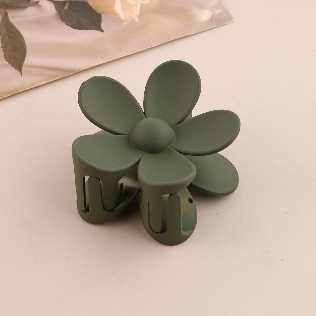 Large Size 7cm Fashion Flower Hair Claws Colourful Ponytail Hair Accessories Matte Hair Claw Clips For Women Girls