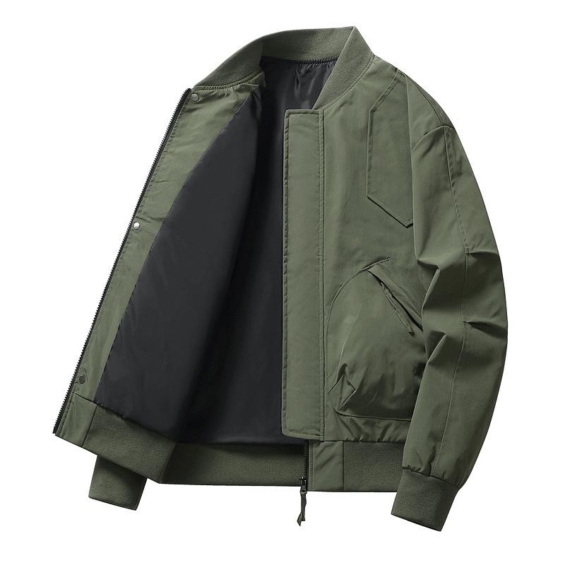 New Spring Autumn and Winter Men's Business Jacket Baseball Collar Casual Jacket Jacket Men's Jacket Baseball Uniform