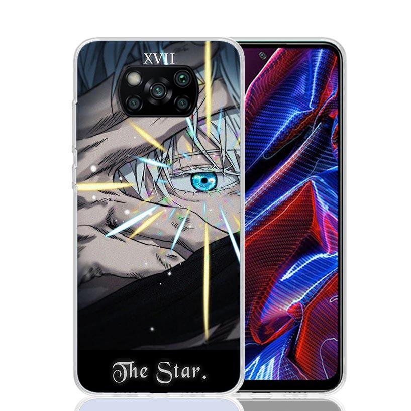 JujuKaisen Gojo Satoru Phone Case For Xiaomi Poco X7 X6 X5 Pro F7 Ultra Redmi 15C 15 13 13C 12 12C 10 10A 10C 9 9A 9C 9T Cover P