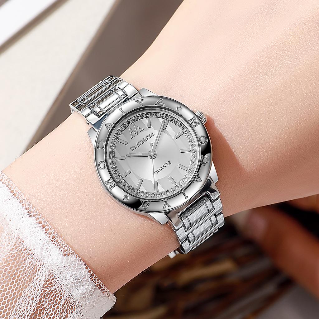 Luxury Rhinestone Women Watches Fashion Stainless Steel Strap Wristwatch For Ladies Clock Reloj Mujer