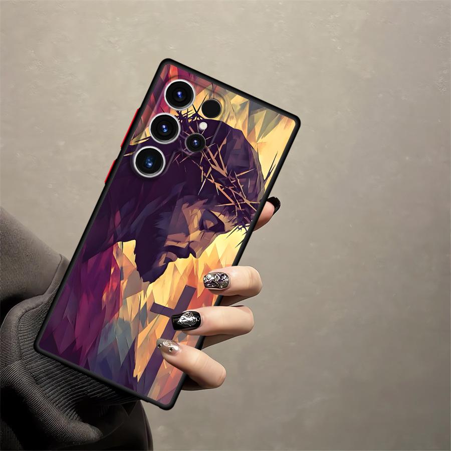 Case for Samsung Galaxy S25 Ultra S22 Note 20 10 S26 S21 S24 Plus S20 S23 FE Phone Cover Jesus