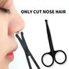 Unisex Stainless Steel Black Round Head Safe Nose Hair Scissors (Do Not Hurt Nose)