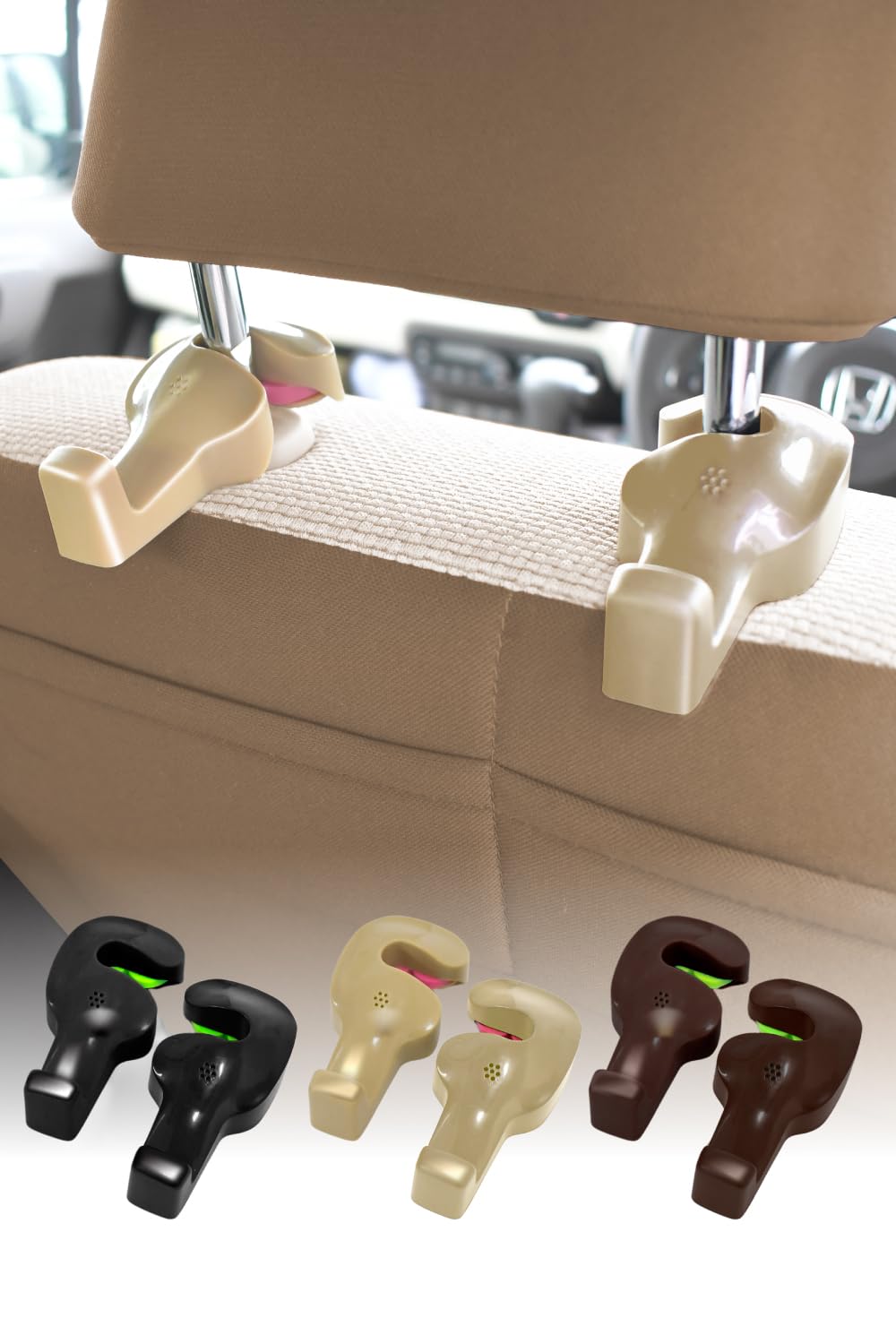 

DriveLife Headrest Hook, Luggage Rack, Seat Hook, For Cars, Luggage, Car Supplies, Convenient Goods, бежевый