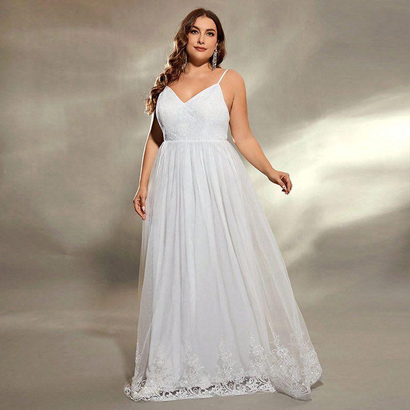 

New Style Evening Dress European and American Plus Size Women s Clothing Cross-Border Sexy Birthday Long Dress Birthday Dress White---Al1086 0 XL