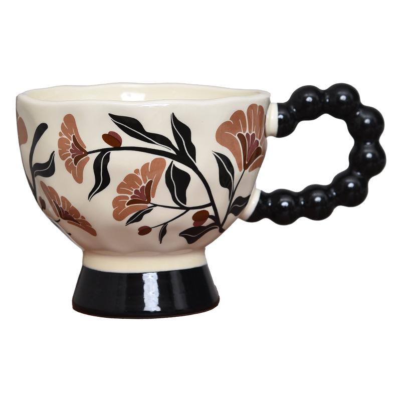 Retro Kaffeetasse Mittelalterliche Tasse Hochwertige und Luxuriöse Hochwertig Aussehende Tasse Keramik Britische Nachmittagstee-Tasse