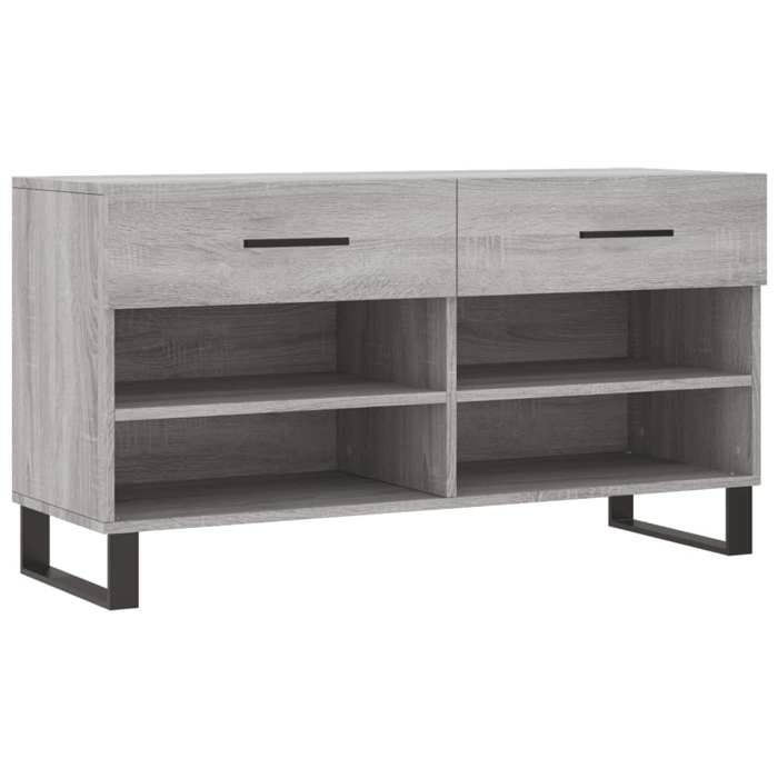 VidaXL Shoe Bench, Shoe Cabinet with 4 Shelves and Legs, Shoe Rack with 2 Drawers Living Room, Modern, 829770