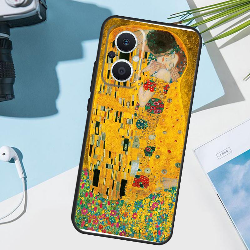 Sternennacht Klimt Kuss Hülle Für OPPO Reno 11 12 13 13F 12F 11F 8T 7 8 10 Pro OPPO Find X8 Pro X6 X3 X5 Lite Abdeckung