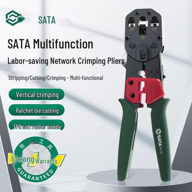 SATA 91119 8-inch Multifunctional Network Crimping Pliers