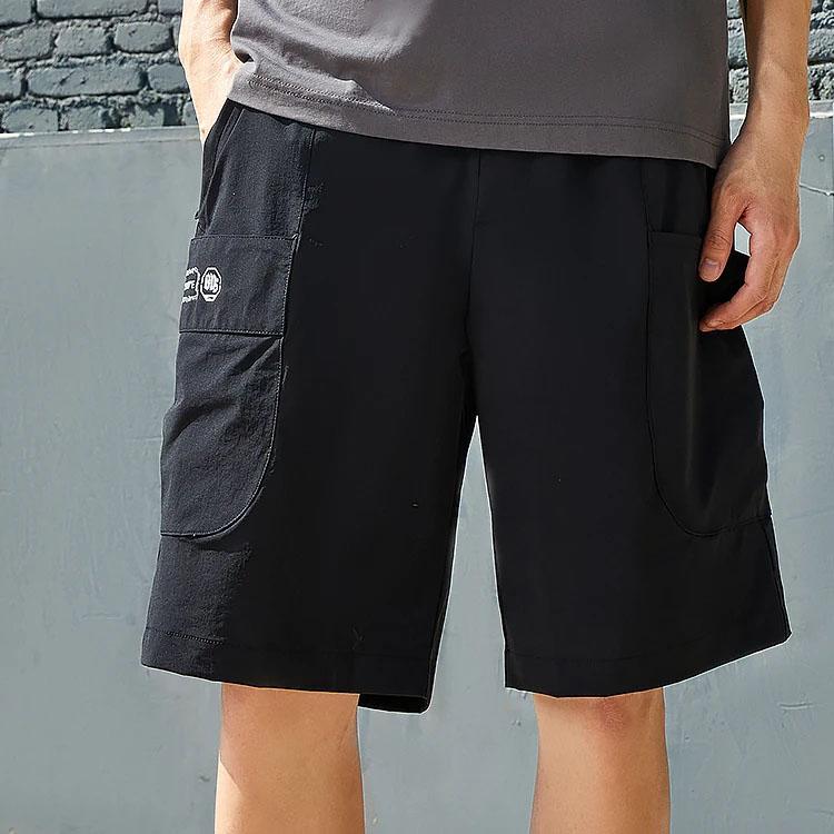 Li-Ning Badfive Camouflage Letter Print Loose Sports Shorts Men Bottoms Black AKSS601-1