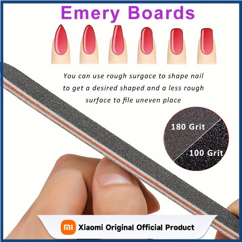 Xiaomi 25 Pcs Black Double Sided Nail File Emery Board for Home Salon Nail Shaping Polishing
