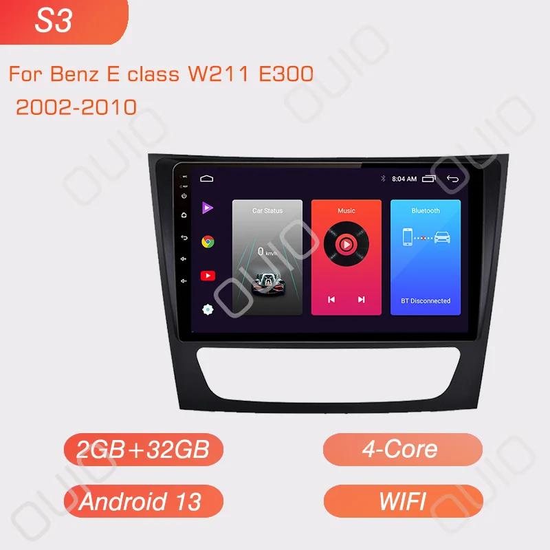 

Android 13 Радио для Mercedes Benz E-класса W211 E200 E220 E300 E350 E240 CLS 2002 - 2010 GPS Автомобильный видеоплеер Carplay Auto