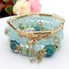 Chic Bohemian Four-Layer Glass Beaded Tassel Women's Bracelet