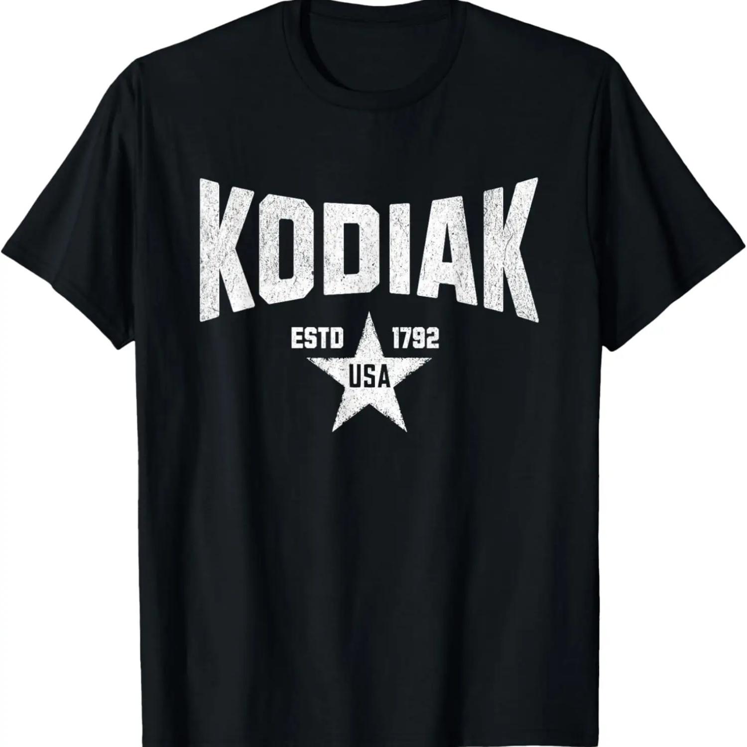 США Город Винтажный Сувенир Посетите Кодьяк Аляска Футболка S