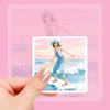 103056Pcs Kawaii Blue Seaside Life Pvc Sticky Stickers Aesthetic Diy Colored Phone Laptop Luggage Skateboard Graffiti Decals