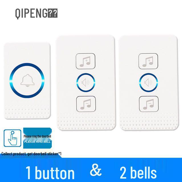 Smart Long-Distance Wireless Doorbell: One-to-One & Two-to-One Remote Control Call Button for Home Use