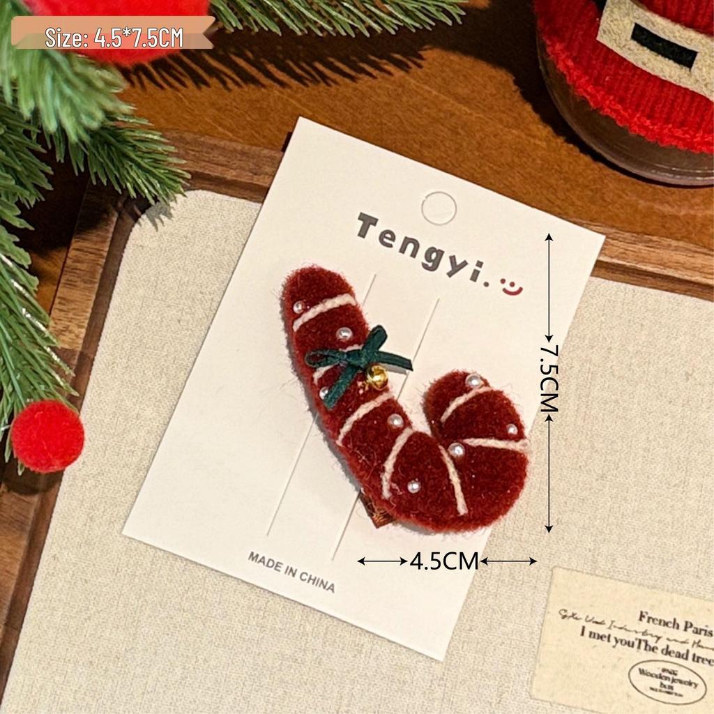 Christmas Plush Doll Hair Clip - Cute, Versatile, Decorative Side Clip for Girls