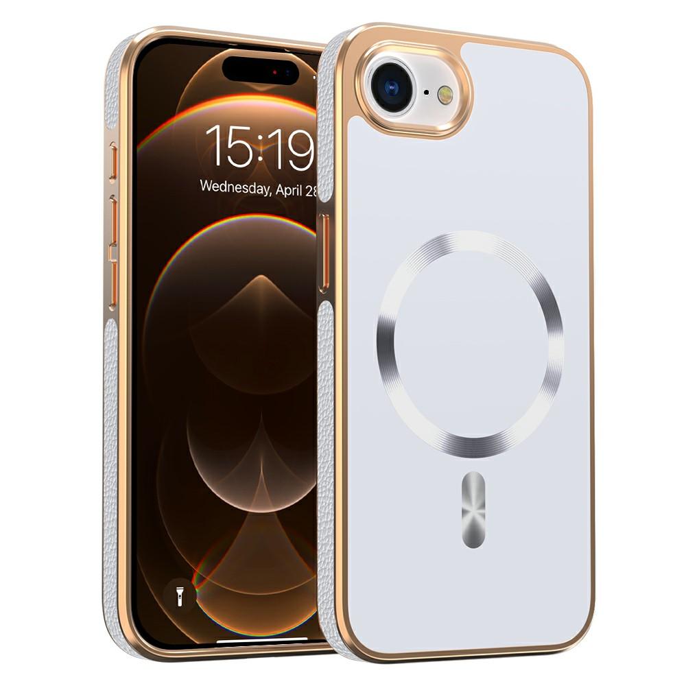 For iPhone 16e Magnetic Case Electroplating Anti-Drop TPU+PC Phone Back Cover