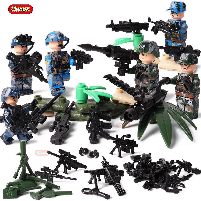Neue Mini-Camouflage-Soldaten Militärische Kleine Bausteine Mini Moderne Armee-Soldatenfiguren MOC Baustein Spielzeug Für Kinder
