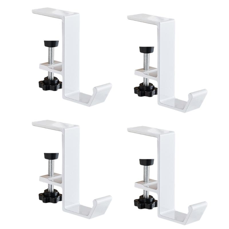 Set of 4 Removable Desk Edge Hook No Adhesive Needed for Easy Installation and Functional Use in Homes or Office