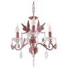 Pink Princess Crystal Chandeliers Princess Room Girl Bedroom Decor Lamp Warm Romantic Fairy Hanging Chandelier Children's Light