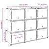 VidaXL Storage Cubes 9 Pcs with Doors Black PP, Storage Cube, Cube Storage Organizer, Shelf At 4019577
