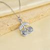 Kirschanhänger Halskette, Niedliche Frucht Halskette für Damen, Zierliche Kirsch Charm Halskette, Modeschmuck Geschenk für Ehefrau Freundin