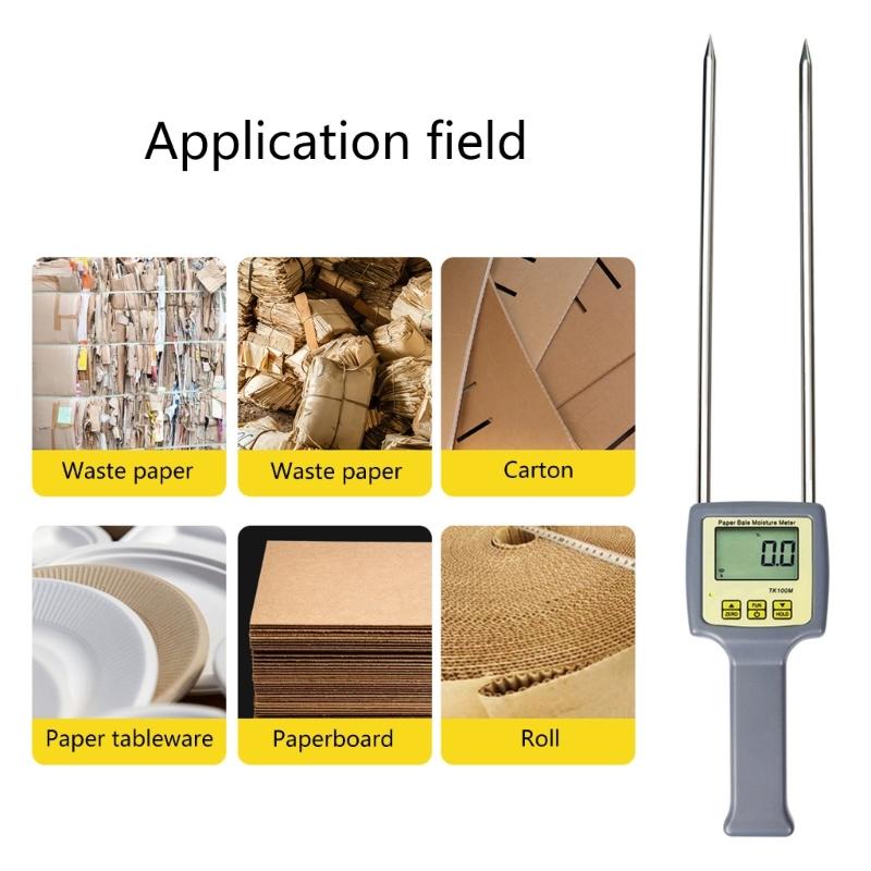 Accurate Paper Dampness Tester Insert Digital Paper Hygrometer Pin Humidity Testing Tool Essential for Printing Industry