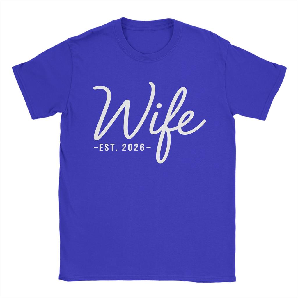 Wife 2026 Future Bride Engaged Wedding 100 Cotton T Shirt For Men Summer  Y2K Fun TShirts ONeck Trendy Cool Tees Oversized