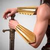Silver Gold Rivet Medieval Bracers Role Playing Cosplay Arm Cuff Knight Arm Guard  Training