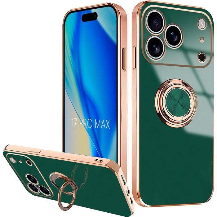 Coque de protection - BOOLING - iPhone 17 Pro Max - Antichoc - Silicone Souple - Vert Nuit