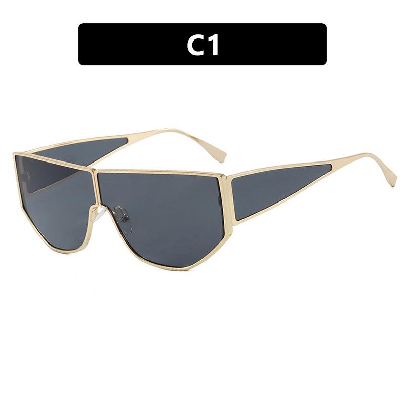 Irregular polygonal sunglasses European and American fashion sunglasses women s personality punk outdoor windproof sunglasses as shown