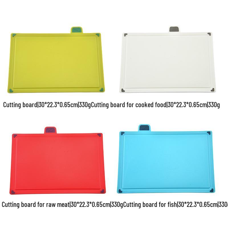 Mehrzweck PP Kunststoff Schneidebrett Set - 4-teilig für Küche und Fleischhacken