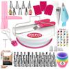 200 Pcs Cake Decorating Supplies Set, Icing Tips & Piping Bags, Disposable Cupcake Liners, Baking Turntable Kit