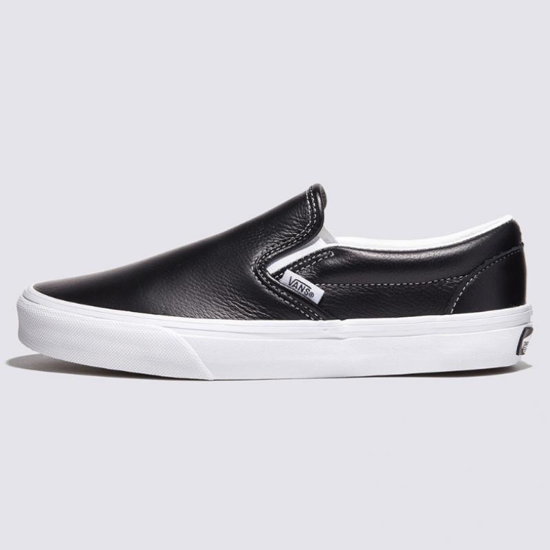 Vans Slip On Leather Black True White Vn000ct5bpb1