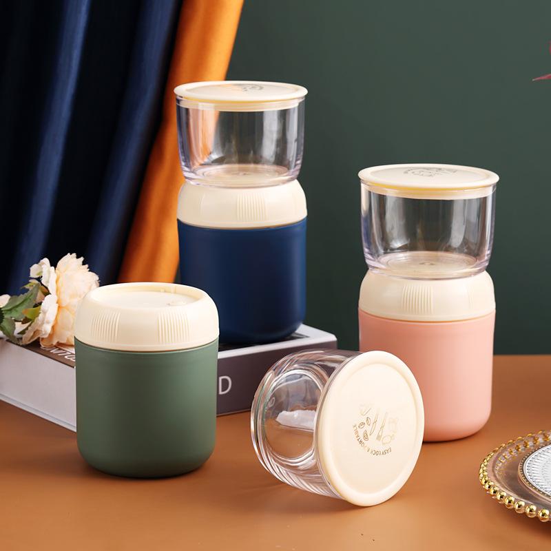 

Двухслойная суповая чашка из нержавеющей стали 304 большой емкости для студентов, молока, хлопьев, йогурта, чашки для завтрака