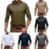 Herren Europäisches Und Amerikanisches Farbe Langarm Baumwolle Mit Kapuze Basisschicht Outdoor Oberteil