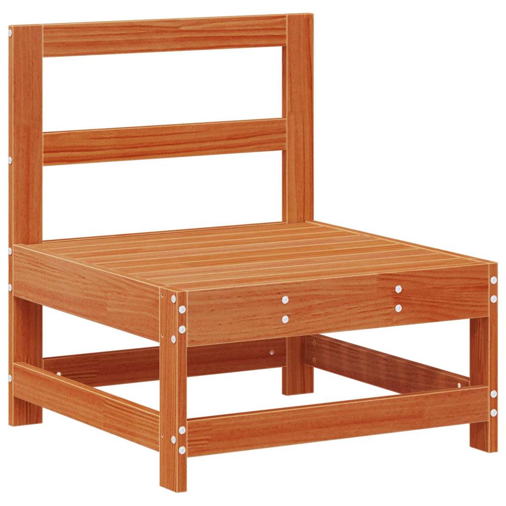 Garden Center Sofa Solid Pine Wood Wax Brown