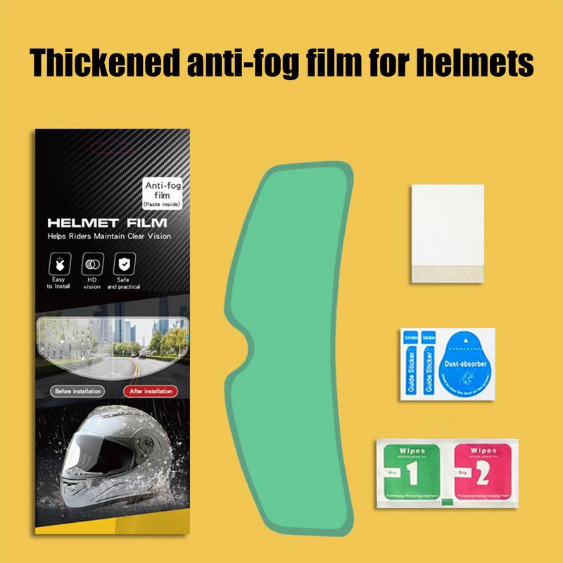 Helmet Rain Protection Film Anti-Fog Insert Stickers Long-Lasting Helmet Visor Rain Proof Film Weatherproof Helmet Lens Sticker