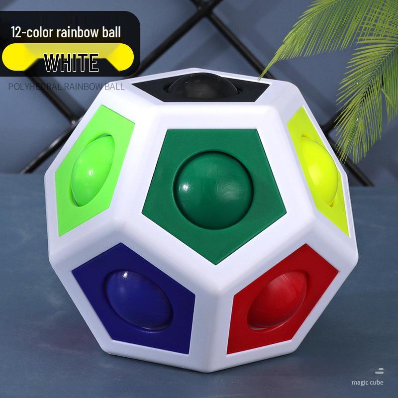 New Rainbow Polyhedron Magic Cube: Colorful Stress Relief Toy for Kids