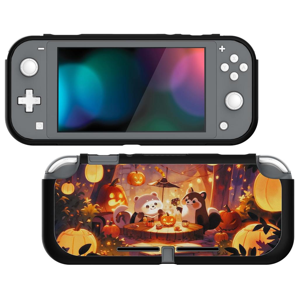 Custom protective case compatible with PlayVital Switch case cover compatible with Switch protective cover for Switch Lite Pumpkin (soft) Lite, (soft)