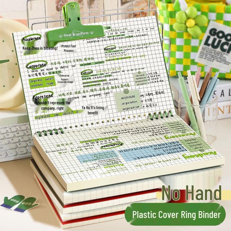 Retro B5 Top-Flip Detachable Ring Binder Notebook - Hand-Friendly Design