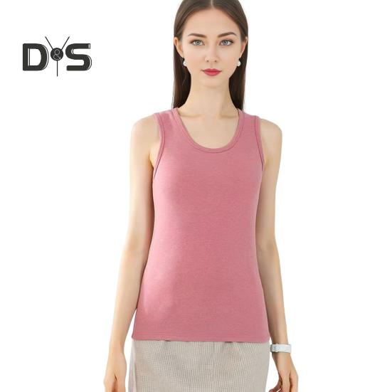 

Зимний женский терможилет, бесшовный, бархатный, с быстрой фиксацией температуры, с круглым вырезом, облегающий, эластичный, без рукавов, внутренняя одежда, майка XL розовый