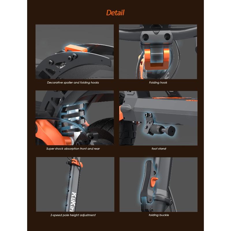 2025 KuKirin G2 PRO Elektrická koloběžka 48V 15.6AH Vysokokapacitní Silniční Elektrická Koloběžka s Velkou Baterií pro Jízdu na Dlouhé Vzdálenosti