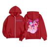 Kids Fashion Women's Lightweight Long Sleeve Zipper Hoodie Printed Hoodie With Pockets