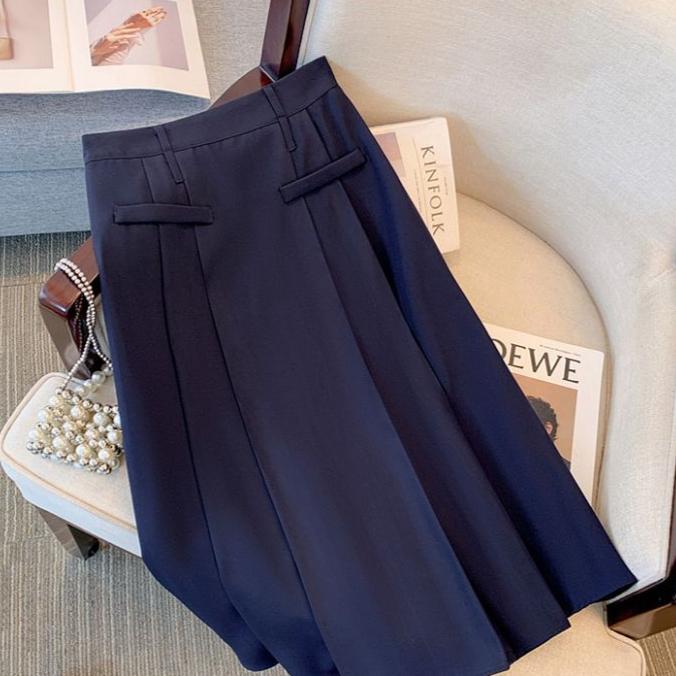 High-end Tea Department Wears A Complete Set of Women's Spring and Autumn Pleated Skirt, College Style Suit, Long Skirt.