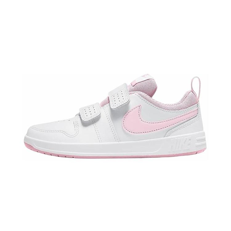 New Nike Pico 5 Slip-Resistant Cushioning Wear-Resistant Low-Top Skateboard Shoes White Pink Children Aged 3-7 Years Old AR4161-105