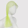 Handmade Hollow Out Fishnet Hat, Rhinestone Fashion Mid-length Fishnet Cap, Trendy Lady Accessory