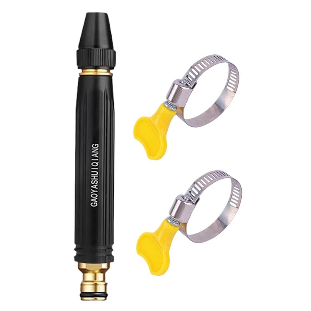 Garden Hose Spray Nozzle Metal Garden Hose Water Nozzle Sprayer Handheld Replacement Parts With 3 Patterns Cleaning Tools